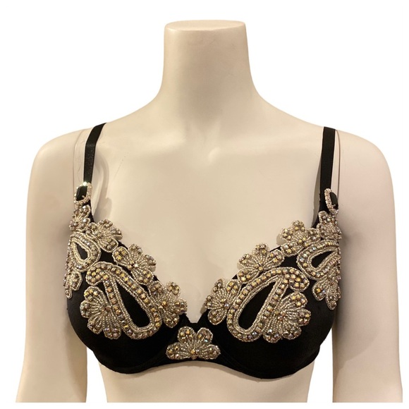 Guess by Marciano Other - MARCIANO Sequins and Beaded Bra Style # PMQB109 Black, Size 34 DD